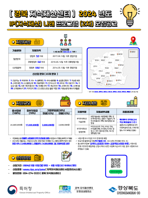 포항상의 경북지식재산센터, IP나래 프로그램 참여 기업 모집