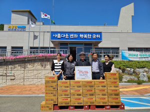 박대현 군위군 의흥면 명예면장, 28개소 경로당에 국수 기탁