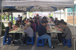 영주시 평은면 지곡교회, 자장면 나눔