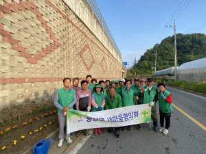 김천시 봉산면 새마을협의회, 향기 가득 꽃길 조성