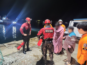 포항해경, 구룡포항내 해상 추락자 구조