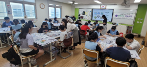 대구 수성구 범어1동 우리마을 교육나눔위, ‘폐유리 이용한 티코스터 만들기’ 진행
