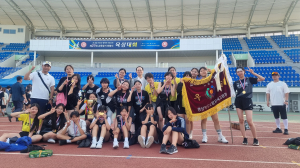 포항 교육장기 육상대회  환호여중 3년 연속 종합 우승
