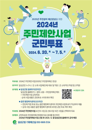 대구시 달성군 “주민에 꼭 필요한 사업은?”