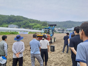 고령군, 토양 병해충 방제용 소독기 현장 연시회