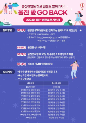 '울진愛 고백(Go Back)'과 함께하는 고향사랑기부제 이벤트