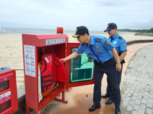 울진해경, 해수욕장 개장 전 현장 안전점검