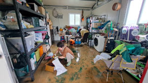 상주 모동면새마을부녀회, 수해가구 청소