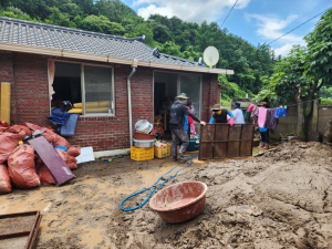 안동자원봉사센터, 호우피해지 복구활동