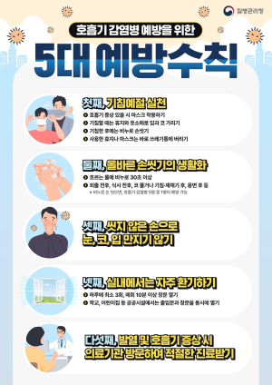 포항시, 호흡기 감염병 예방 5대 수칙 준수 당부