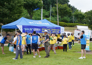 영주 국제로타리3630지구 13지역 4개 클럽, 시원축제 생수 나눔 봉사