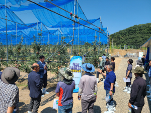 의성군, 햇빛차단망 시범사업 현장연시회