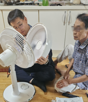 포항시 대송면, 지역내 폭염 취약계층에 선풍기 전달