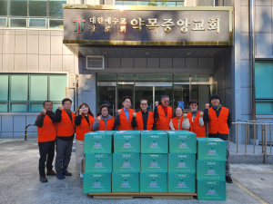 칠곡 약목중앙교회, 희망키트 10박스 기부
