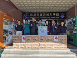 경북파이프 김완일 대표, 사랑의 라면 40박스 기부