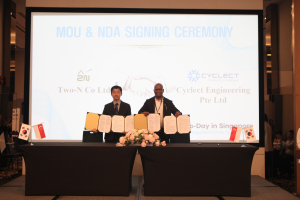 ㈜투엔, 싱가포르 국부펀드 초청 글로벌 IR피칭ㆍCyclect社와 MOU