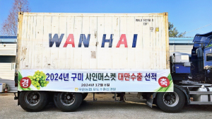 구미시, 샤인머스켓 첫 수출 선적식 가져