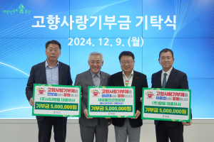 울진군 출향인, 잇따른 고향사랑 고액 기부