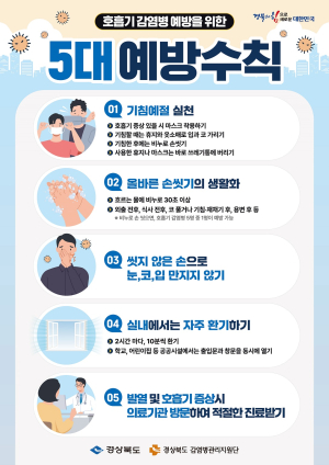 상주시보건소 “건강한 설 위해 호흡기질환 예방수칙 준수”