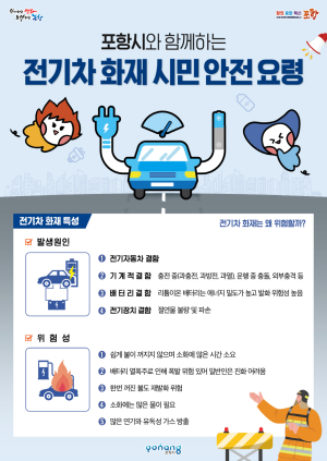포항시, 전기차 화재 예방 가이드라인 ‘한눈에’