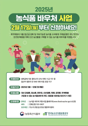 울진군, 취약계층에 농식품 바우처 지원