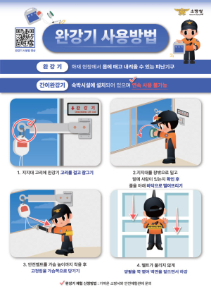 포항남부소방서, 올바른 완강기 사용방법 홍보