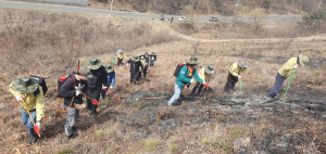 경북교육청, 의성산불 진화 지원…본청직원 40명 봉사 활동 진행