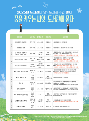 정보센터, 도서관의 날 맞아 주간 행사