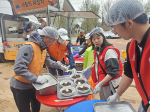 대경대 경찰탐정보안과, 안동 산불 이재민 자장면 봉사