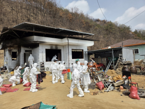 대구환경청, 의성군서 산불 피해지역 복구 봉사활동 펼쳐