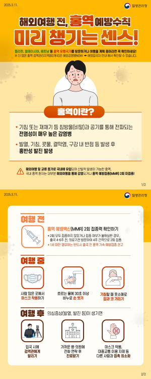 예천군, 해외여행 전 홍역 예방수칙도 함께 챙겨주세요