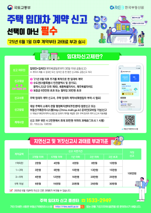 경북도 “주택 임대차 계약 한달 내 신고하세요”