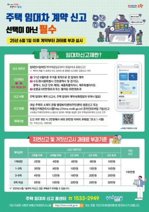 포항시 북구, 주택 임대차 신고제 계도기간 5월 말 종료
