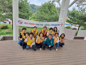 울진군 온정면, 적십자 백암봉사회 이불 세탁 봉사