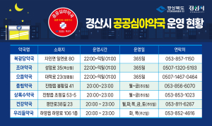 경산시, 공공심야약국 현장 점검
