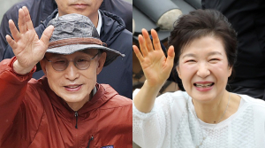 박근혜, 진주중앙시장서 지역민과 인사