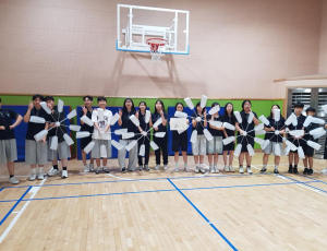 고령 성산중학교, 탄소중립 실천 위한 '냉난방기 무동력 팬' 설치