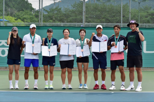 안동시청 테니스선수단, 대한테니스협회장배 혼합복식 우승 포함 전원 메달 획득