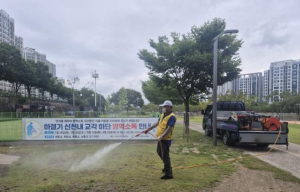 대구 남구, 하절기 신천내 교각하단 특별방역 실시