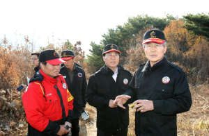 박승호 포항시장, 산불감시탑 방문해 근무자 격려