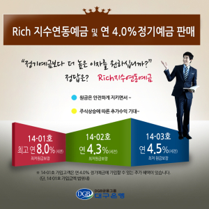 대구銀, 지수연동예금 3종 선착순 판매