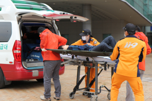 포항시시설관리公, 시청사서 합동소방훈련