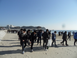 포항 동지고 수험생들,  환경정비 자원봉사