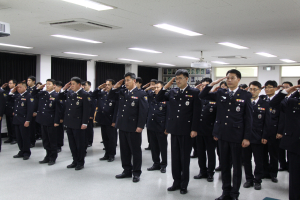 의성署, 인사 발령 대상자 40명 신고식 개최