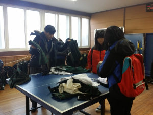 영주영광여중, 교복 물려주기 나눔 장터 개최
